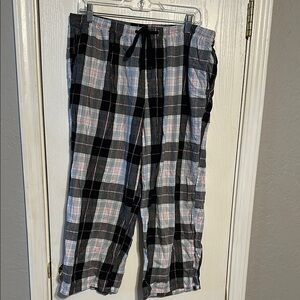 Stylish Plaid Men's Joggers in Black and Gray